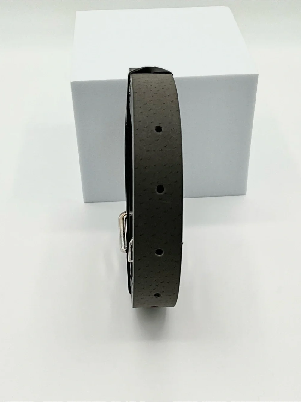 LIKE NEW Torrid Narrow Waist Belt Black Faux Leather Silver Hardware Size 0/00